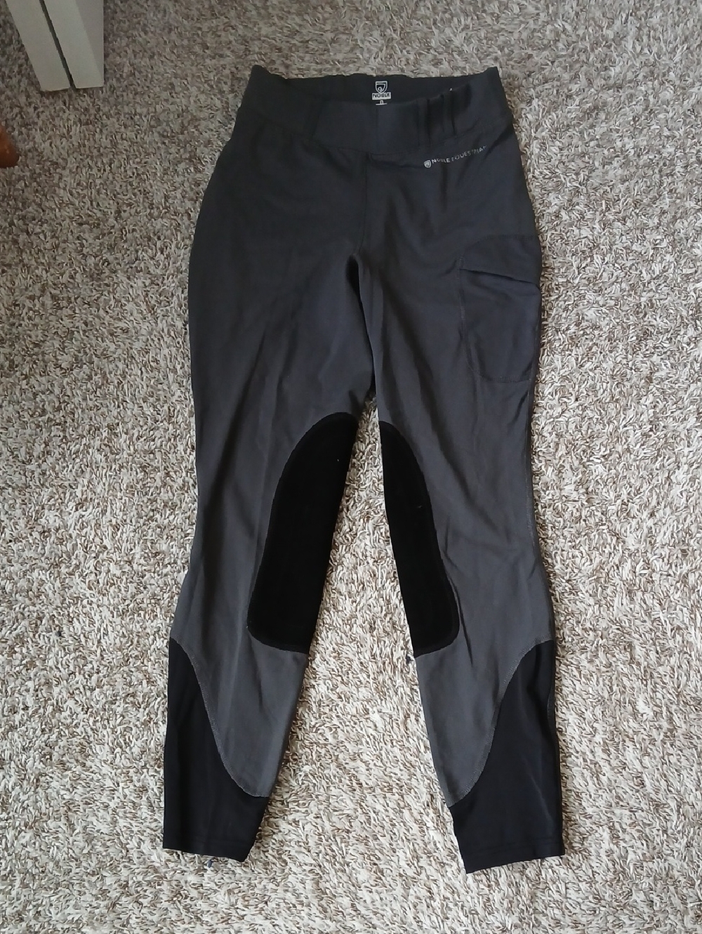 Noble Equestrian Women’s Grey Balance Tight  Riding Breeches Size Small